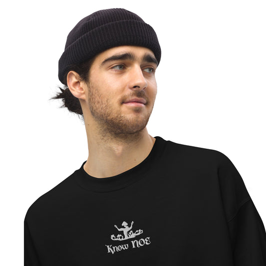 Know NOE basics Sweatshirt | White Embroidery