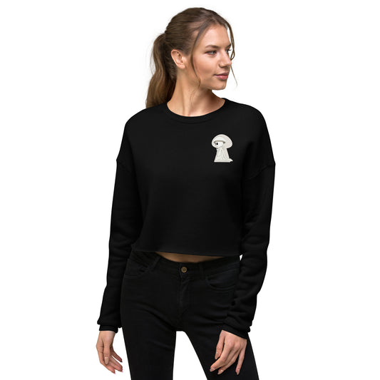 Know ONE Crop Sweatshirt | White Print